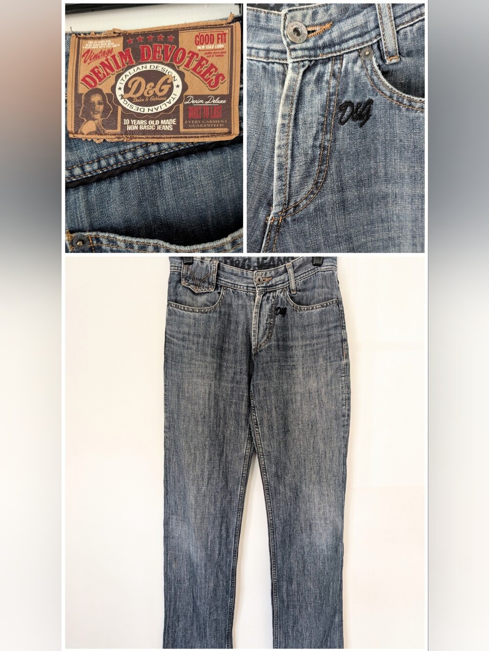 Dolce & Gabbana Y2K Era Straight Leg Jeans